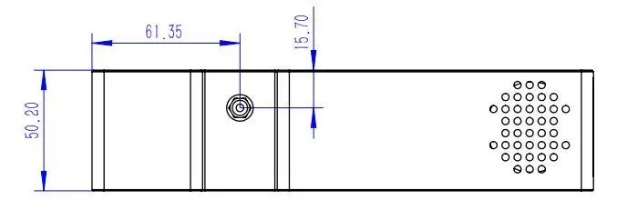 Mechanical Dimensional Drawing (Horizontal View)