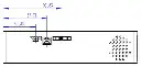 Mechanical dimension drawing (side view), 4 holes are fixing holes for installation and fixing