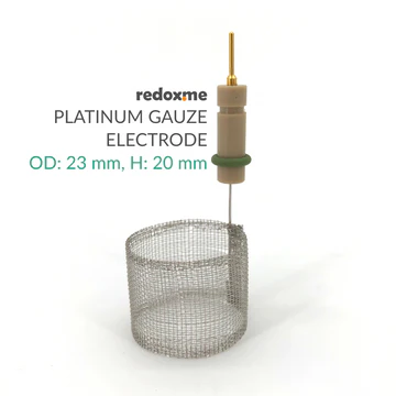 [REDOX.ME E-A-Pt_GAUZE_OD23_H20] REDOX.ME Platinum Gauze Electrode - OD: 23 mm, H: 20 mm