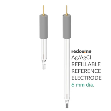 REDOXME Silver / Silver Chloride Refillable Reference Electrode - 6 mm dia.